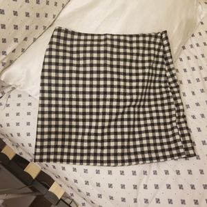 Gingham mini skirt